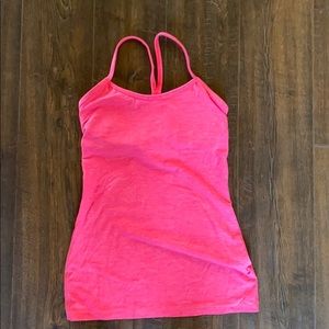 Lululemon Power Y Luon - bright pink tank